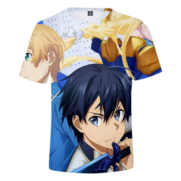 Anime Sword Art Online Short Sleeve Casual Tees, 3D Printed Realistic Manga Patterns Tshirt Sword Art Online Cosplay Clothing Boys Kids Cartoon Fashion Tshirts Anime Sword Art Online Short Sleeve Casual Tees, 3D Printed Realistic Manga Patterns Tshirt Sword Art Online Cosplay Clothing Boys Kids Cartoon Fashion Tshirts