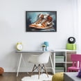 thumbnail image 3 of Stupell Industries Contemporary Red & White Sneakers Splash Black Floating Frame Canvas Art, 25 x 17, by Creative Studio, 3 of 8