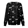 thumbnail image 4 of Valentine's Day Nursing Scrub Jacket - Long Sleeve Button Down Heart Print Professional Medical Uniform with Pockets Black 5XL, 4 of 5