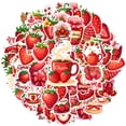 thumbnail image 2 of 35pcs-50pcs Cheerful Stickers Stationery Strawberry Stickers Decorative Decals DIY Stickers Kids Stickers for Luggage Phone Laptop, 2 of 9