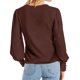 thumbnail image 4 of Camisas Para Mujer, Camisetas de Gran Tamaño, Manga Larga, Primavera Y Otoño, Cuello Redondo, Color Sólido, Manga Abullonada, Botón, Camiseta Informal Holgada Odeerbi ODB136576, 4 of 9