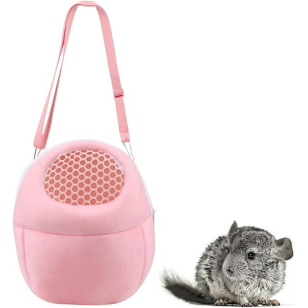 QIUYIDP Pet Carrier Bag Pet Sling Carrier Backpack Portable Travel Backpack Breathable Outgoing Bag bonding Pouch for Small Pets Hedgehog Hamsters Sugar Glider Chinchilla Guinea Pig (Pink)