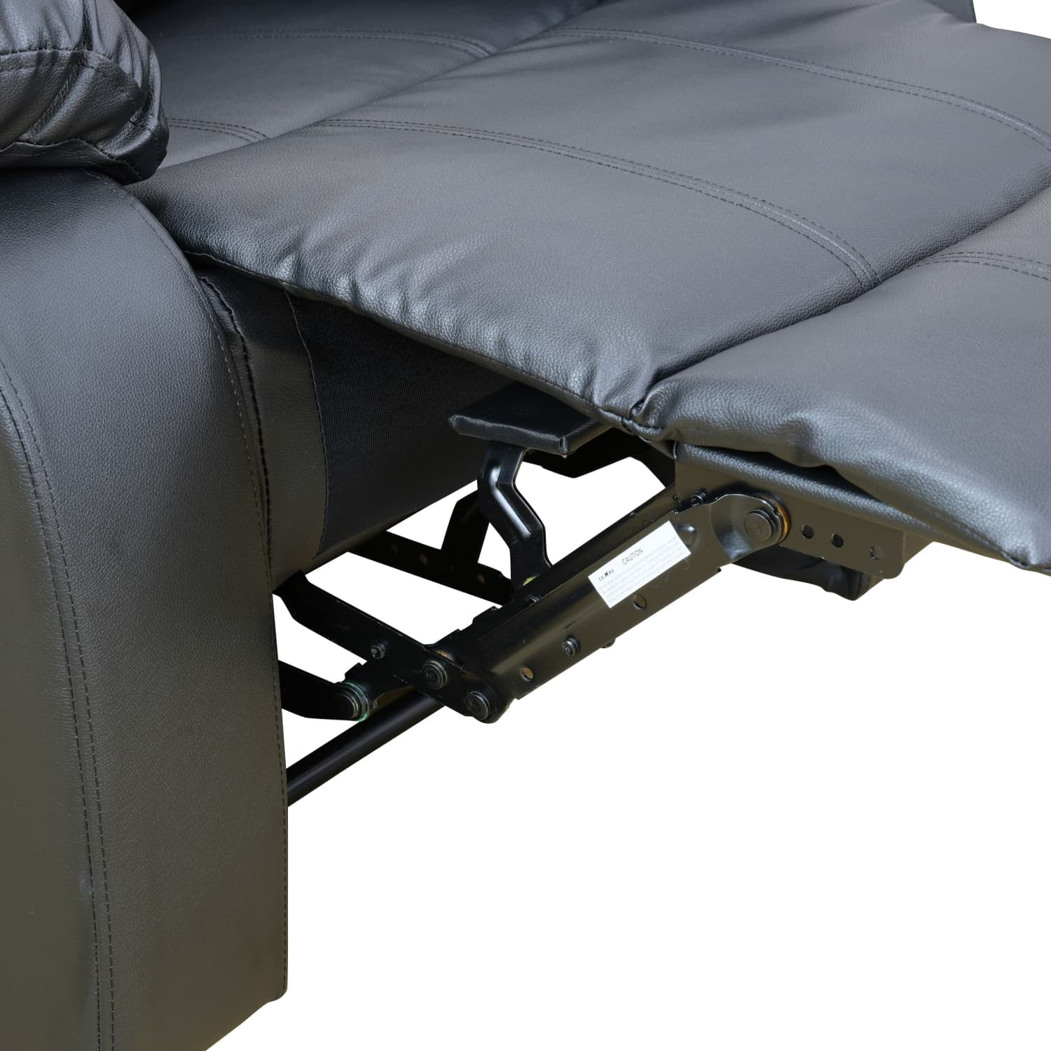 Semi PU and PVC 3-Seat Sofa - Modern Sofa with Intelligent Functions, Solid Wood Frame, and High-Quality Sponge for Living Room