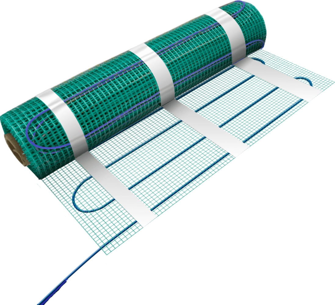 WarmlyYours TempZone Electric Radiant Floor Heating Easy Mat Kit 3′ x 5′ (15 Sq. Ft) with nSpire Touch Programmable Thermostat & Circuit Check for use under Tile, Marble, LVT, Vinyl, Hardwood (120V) Sansujyuku sansujyuku.com