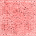 thumbnail image 1 of Ahgly Company Machine Washable Indoor Square Abstract Red Modern Area Rugs, 5' Square, 1 of 4