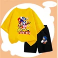 thumbnail image 5 of Conjunto de verano de 2 a 12 años para niños, ropa de pareja de Sonic, camiseta, traje para niños 2024, ropa para niñas, top para madres y niños, 5 of 5