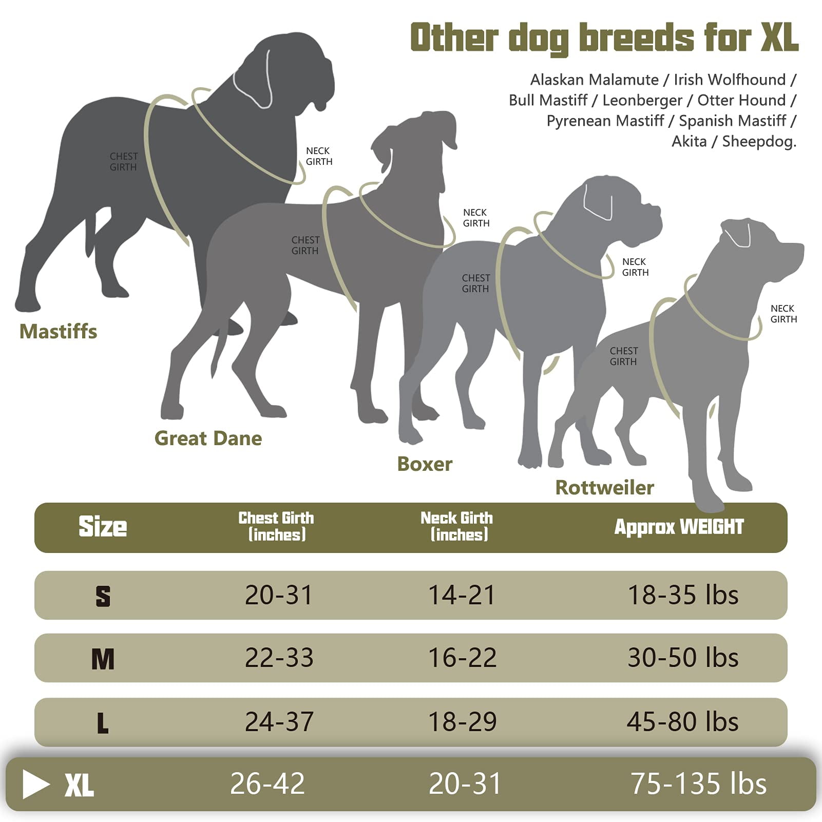 Auroth No Pull Dog Harness for Large Dogs, No Choke XL Dog Harness Vest with Durable Handle, Adjustable Easy on Pet Harness for Training Walking, Reflective Soft Padded Dog Vest Harness, Army Yellow