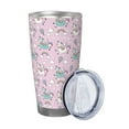 thumbnail image 2 of Picia Llama Unicorn and Rainbow Pattern 20 oz Tumbler Stainless Steel Vacuum Insulated Coffee Ice Cup Double Wall Travel Flask Dual Lid Water Bottle, Eco-friendly Car Cup-Without Straw, 2 of 8