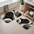 thumbnail image 2 of Black and Gold Marble Pattern Bath Mat Set Of 2,Non-Slip Rug for Bathroom,Kitchen,Bedroom,Entrance, 30x17 and 23.5x15.7 Inches, 2 of 5