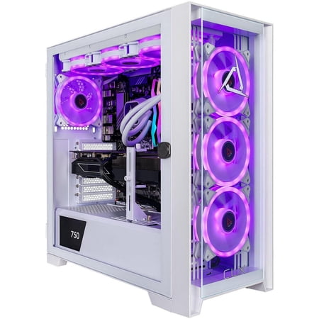CLX SET TGMSETRXU5301WM Gaming Desktop Computer, AMD Ryzen 9 9900X, 32 GB, 2 TB SSD, Mid-tower, White
