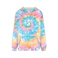 thumbnail image 4 of Women Plus Size Hoodies Tie-Dye Sweatshirts Loose Buttoned Pullover Long Sleeve Workout Sweatshirts with Pockets, 4 of 4