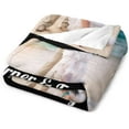 thumbnail image 4 of Custom Blanket with Photo Text Personalized Throw Blanket Customized Blanket for Her for Him Flannel Blankets Father's Day Mother's Day Birthday Valentines, Navy, 40"x50" Blankets, 4 of 5