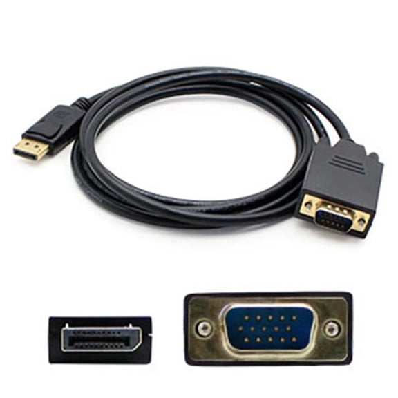 Add-onputer Peripherals, L Addon 3 ft. Displayport Male To Vga Male Black Converter