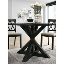 Newboti Furniture Windvale Cross-Buck Base Dining Table in Black 76142