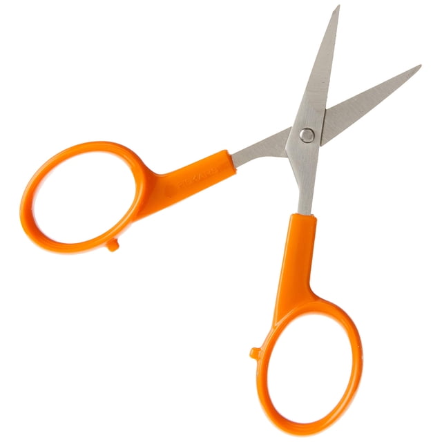 Tijeras Fiskars 98087097J Curved Craft, acero, 10 cm, color naranja
