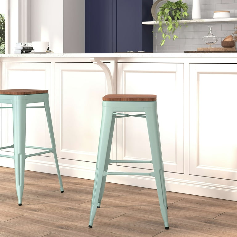 Kitchen Mint Green Bar Stool Flash Furniture 30