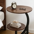 thumbnail image 5 of Bedside Table - Indoor/Outdoor Side Table, Sturdy Metal Frame Lightweight Space-Saving Design, Suitable for Living Rooms, Balconies, Offices - Easy to Move, Decorative Bedside Table, 5 of 6