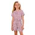 thumbnail image 6 of Hrsba Girls Summer Outfits Cute Print Short Sleeve Top and Shorts Casual Loungewear Set Soft Breathable for All Day Comfort, 6 of 6