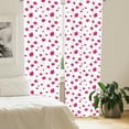 thumbnail image 2 of Ambesonne Strawberry Curtains, Summer Fruit on Lines, Pair of 28"x95", Hot Pink and Sea Green, 2 of 5