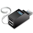 thumbnail image 3 of facefd Ultra Compact USB 2.0 3 Ports USB Hub Splitter Haute Vitesse pour Ordinateur Portable PC USB Lecteurs Flash Clavier Souris, 3 of 4