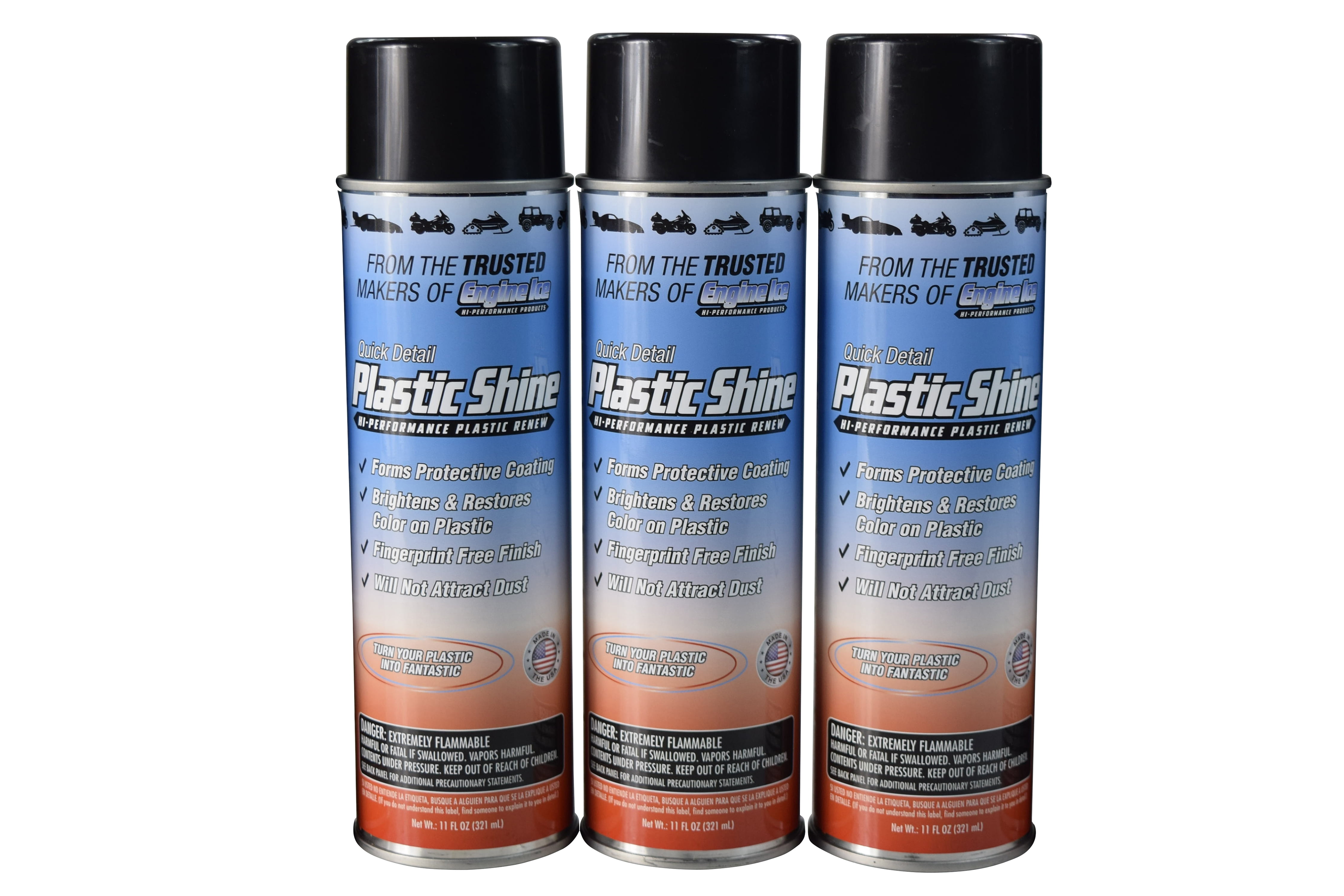 Engine Ice Plastic Shine Detailing Cleaner & Protectant 11 oz Aerosol