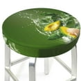 thumbnail image 3 of Kll Friut Avocado Round Bar Chair Cushion Cover 14 Inch,Bar Stool Protector With Elastic, Soft Washable, 3 of 7