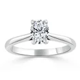thumbnail image 2 of Oryn Jewel 14K White Gold Plated Ring - 1.9 Ct Oval Cut Diamond Simulated Ring for Her - Engagement Wedding Prong Set Ring - Gorgeous Anniversary Gift for Women - Forever Diamond Ring for Women, 2 of 3