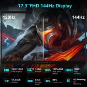 Thunderobot Storm 17 Gaming Laptop, 17.3 FHD 144Hz, Core i5-12450H, GeForce RTX 3050, 16GB RAM, 512GB SSD, RGB Keyboard, Win 11 Home
