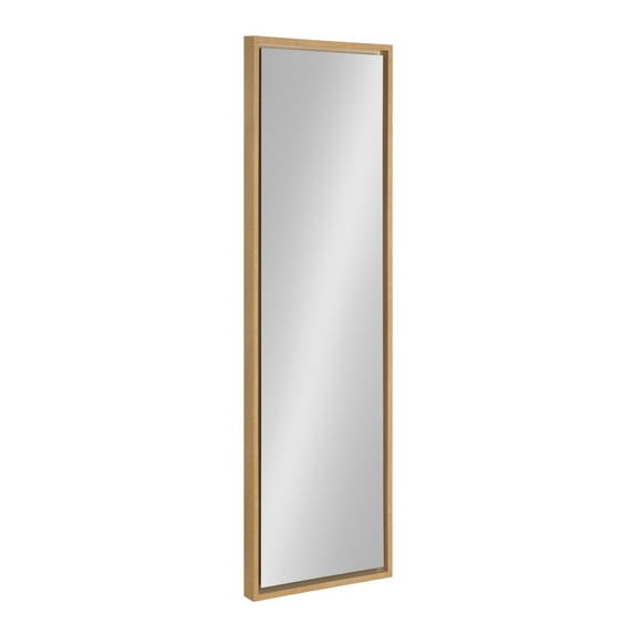 Kate and Laurel Evans Modern Framed Panel Wall Mirror, 16" x 48", Natural, Contemporary Simple Home Decor