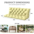 thumbnail image 2 of Kimunuk Outdoor Porch Swing Cushion, 60" X 40" X 5" Waterproof Bench Chair Replacement Cushion with 6 Ties for Patio, Light Yellow, 2 of 7