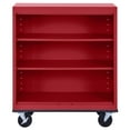 thumbnail image 3 of Sandusky Metal 3-Shelf Cart Bookcase with Adjustable Shelves in Red (42 in.), 3 of 7