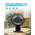 thumbnail image 7 of BLACK+DECKER BFDC42PK 4-In. 3-Speed Portable USB-Powered Convertible Clip Fan, Black, 2 Count, BFDC42PK, 7 of 7