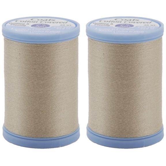 Coats Cotton Covered Quilting & Piecing Thread 250yd, Ecru, 2-pack