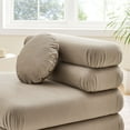 thumbnail image 2 of Modular Armless Chair, Tufted, Brown, Velvet, Living Room Lounge Cafe Lobby Hospitality Restaurant, Modern Contemporary, HB37183, 2 of 11