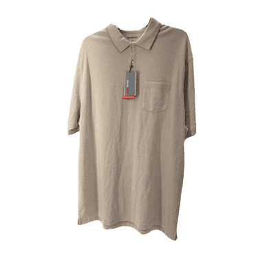 Roundtree and Yorke Travel Smart Short Sleeve Polo Shirt Cotton-Polyester Khaki XL