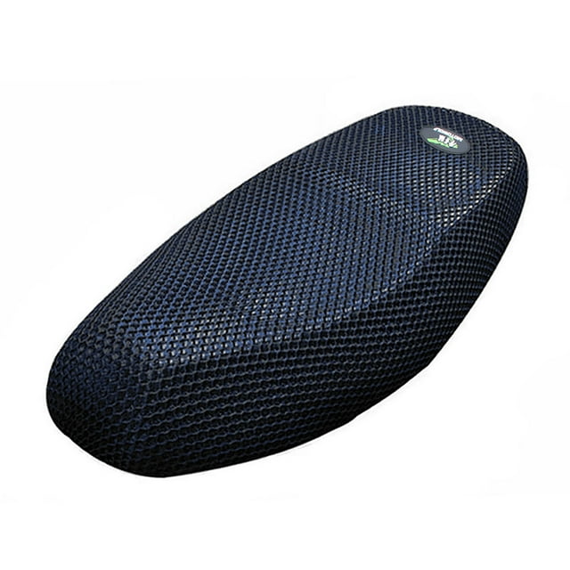 Funda para Sillín de Moto Unique Bargains L Color Azul Negro Tela Malla 3D