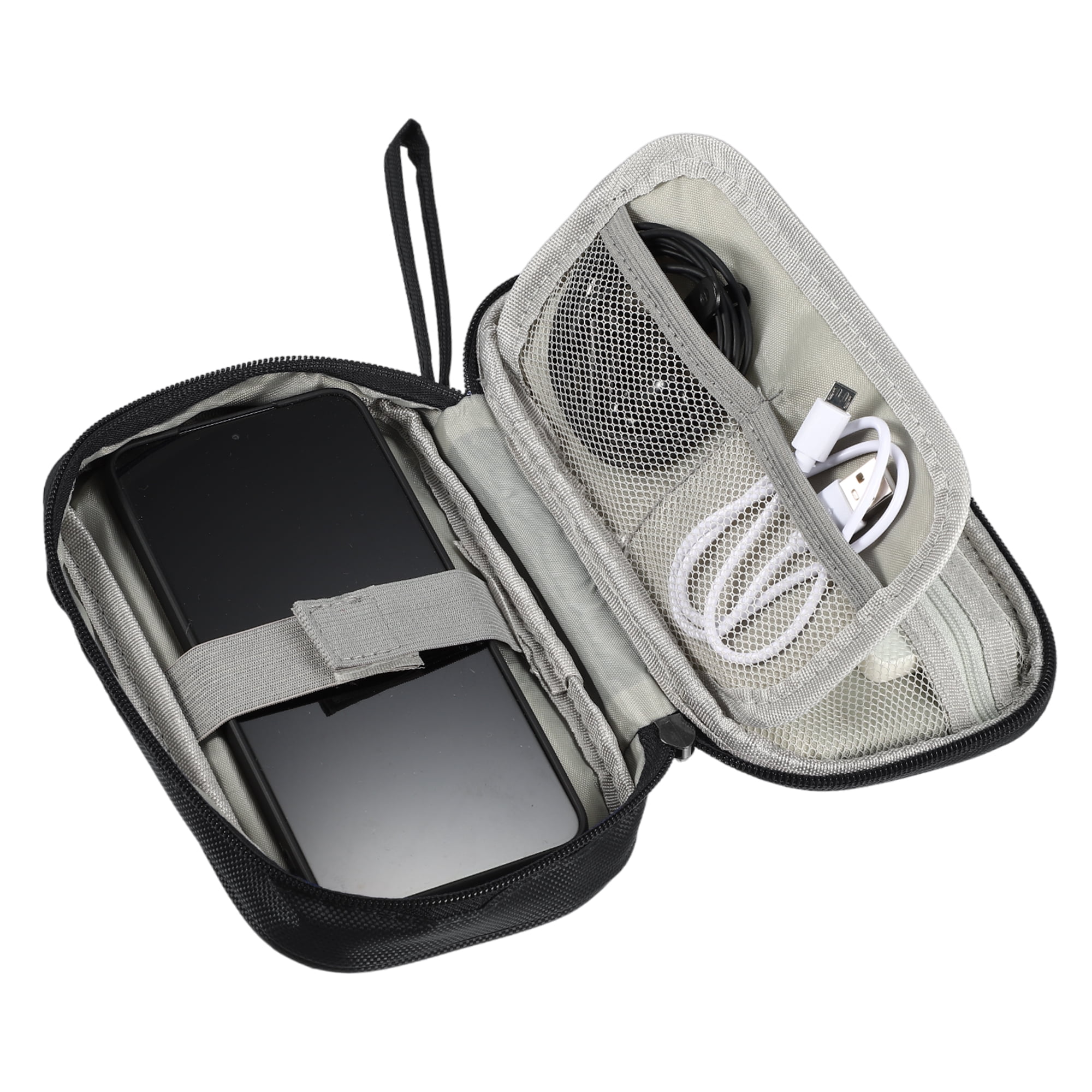 Unique Bargains Electronic Organizer Cable Waterproof Pouch for Accessories Black
