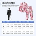 thumbnail image 2 of Mens Pajamas Set, Cartoon Cute Rabbit Flower Rose Button Down Long Sleeve Loungewear Sleepwear Pjs sets for Men, 2 of 5