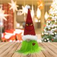 thumbnail image 1 of Muñecos de pie sin rostro Grinch, figuras de elfos navideños de gnomo, 28cm para fiesta de Navidad, 1 of 5