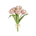 thumbnail image 1 of Raz Imports Iris Garden 15-inch Real Touch Pink Parrot Tulip Bundle Faux Flowers, 1 of 1