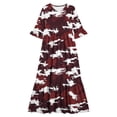 thumbnail image 4 of Mifsaly Summer Dresses for Girls Camo Print Short Sleeve Tiered Maxi Dress Lightweight Flowy Casual Vacation Sundress with Pockets, 4 of 7