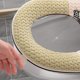 thumbnail image 3 of Tapa de asiento de inodoro con cremallera verde con asa, tapa de asiento de inodoro con bordado para el hogar, tapa de asiento de inodoro con bordado, tapa de asiento de inodoro con asa, 3 of 6