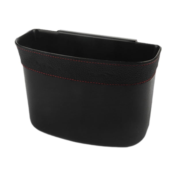 Cubo de basura, cubo de basura, caja de almacenamiento para coche, sin tapa, cubo de basura de escritorio Negro