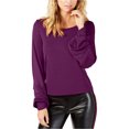 thumbnail image 1 of I.N.C Blouse à Manches Ballon pour Femmes, Violet, Petit, 1 of 1