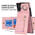 thumbnail image 4 of Feishell for Samsung Note 10 Plus, Case Wallet with Card Holder Functional Two Way Kickstand Durable Zipper Pocket RFID Blocking Leather Protective Leather for Samsung Galaxy Note 10 Plus, Pink, 4 of 12