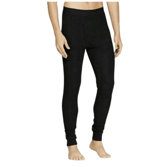 Men's Fit Thermal Underwear Pants Black Size XXL