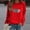 Red, variant on mihongmao Valentine Tops for Women Round Neck Ladies' Casual Valentine's Day Printed Long Sleeved Round Neck Top/shirt White S