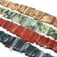 thumbnail image 3 of Nvzi pieza de cuentas dispersas de piedra original de textura blanca, cuentas irregulares planas largas con agujero horizontal, accesorios para pulseras y collares de cuentas DIY, decoración, 3 of 5