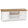 thumbnail image 4 of vidaXL Television Stand with 2 Shelves and 2 Drawers, Solid Oak White, 13.8'', 4 of 14