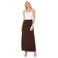 thumbnail image 3 of Women's Stretchy Flowy Maxi Skirt with Elastic Waistband for Comfort and Style, 3 of 4